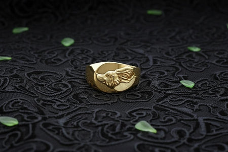 Sterling Silver Fennec Fox Signet Ring - Handmade Animal Jewelry (etsy image id: 7234592393)