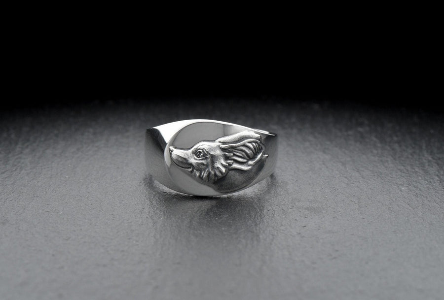 Check out this stunning fennec signet ring!  The sleek and modern design is perfectly complemented by the adorable fennec fox emblem, making it the perfect accessory for anyone who loves to stand out from the crowd. (etsy image id: 4112791559)
