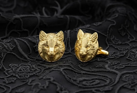 Sterling Silver Fox Cufflinks: Handmade Animal Jewelry (etsy image id: 7234621461)