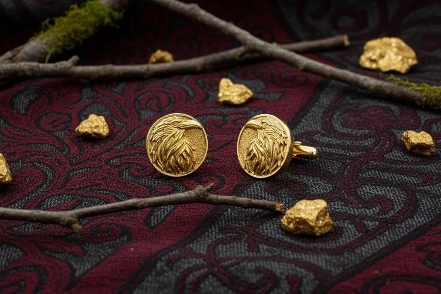 Sterling Silver Raven Cufflinks: Bird Lover Jewelry (etsy image id: 7186681950)