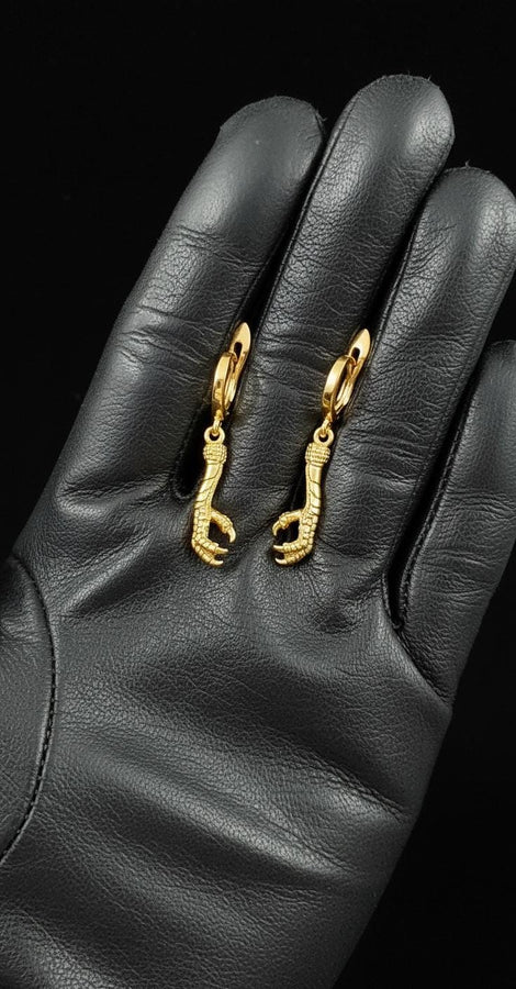 Sterling Silver Bird Claw Earrings, Gothic Earrings, Raven Talon Jewelry, Unique Silver Dangle Earrings, Animal Totem Gift, 925 Silver (etsy image id: 6941813984)
