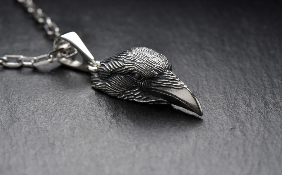 man pendant	women pendant	silver pendant	Raven Pendant	Crow Pendant	Crow jewelry	Gothic jewelry	Raven jewelry	Raven Gothic	Raven necklace	Bird pendant	gothic	crown (etsy image id: 4250701169)