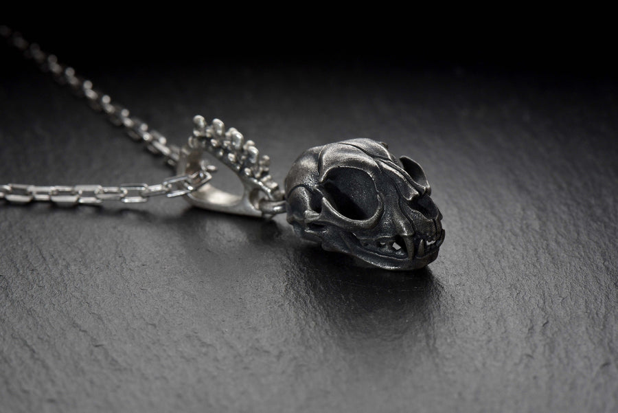 sterling silver	Silver Pendant	Skull	Silver Pendant Skull	Pendant Skull	jewelry Skull	Silver jewelry	Silver Pendant Cat	Gotnic Jewelry	Animal Pendant	pendant Cat skull	pendant Cat	Cat (etsy image id: 7240548936)