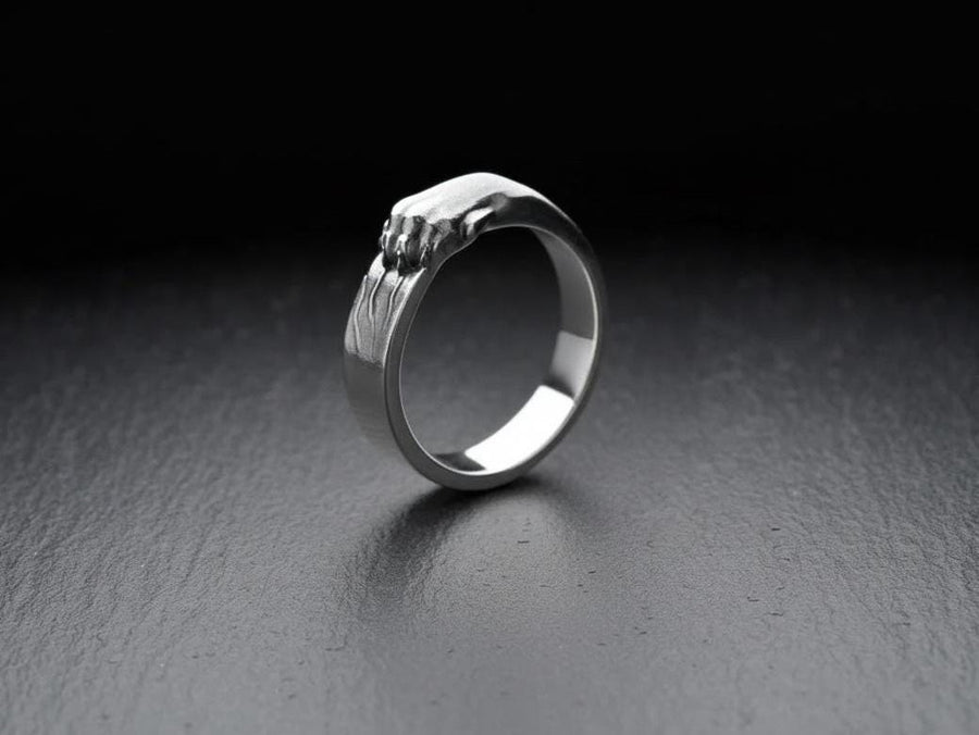 Sterling Silver Cat Paw Ring – Minimalist Feline Jewelry (etsy image id: 7408480969)