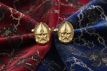 Sterling Silver Warrior Cufflinks: Handmade Medieval Knight Jewelry (etsy image id: 7245893063)