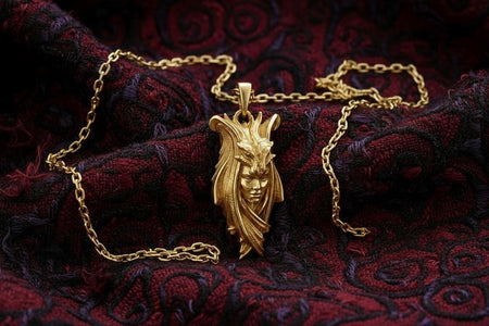 Sterling Silver Lady Dragon Pendant: Fantasy Necklace (etsy image id: 7250650129)