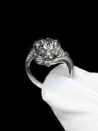 Sterling Silver Chinese Dragon Ring: Handmade Fantasy Jewelry (etsy image id: 7251447355)