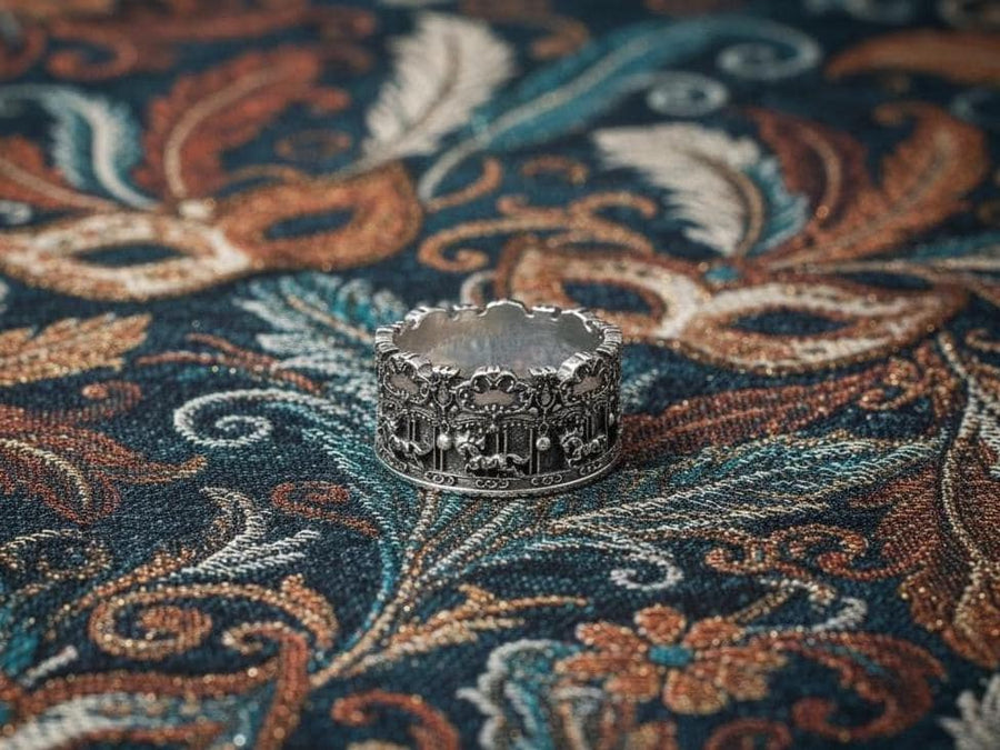 Sterling Silver Carousel Ring: Handmade Memory Jewelry (etsy image id: 5583929803)