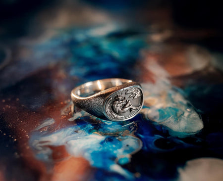Oxidized Sterling Silver Fallen Angel Ring: Gothic Wearable Art (etsy image id: 7257542070)