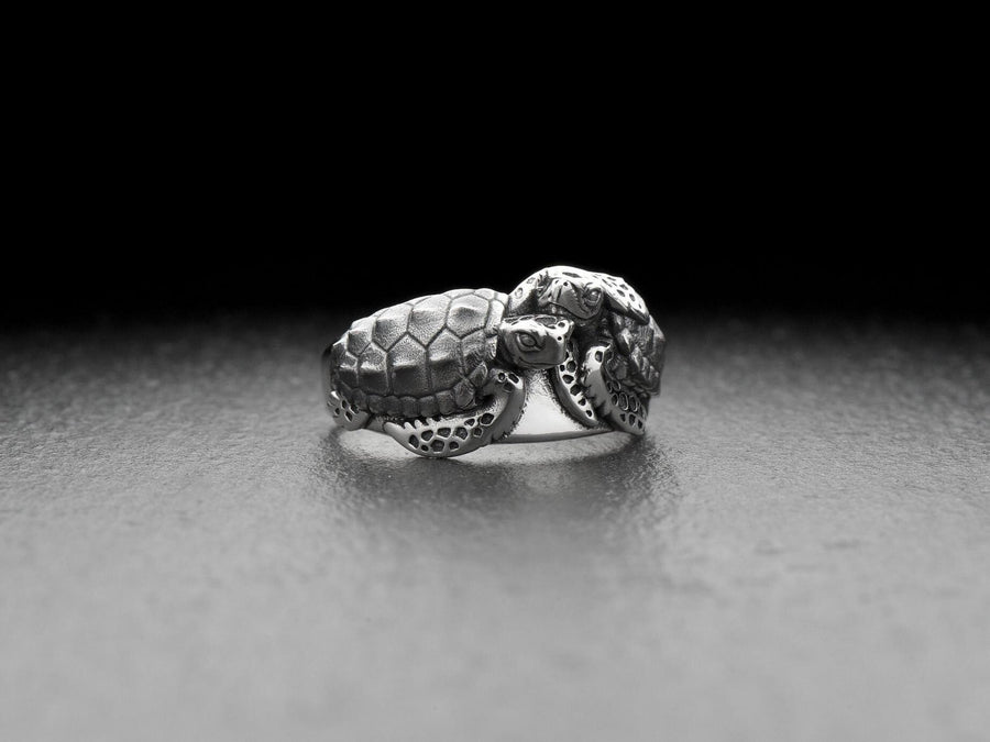 Turtle ring	Turtles	bague tortue	Schildkrötenring	sea souvenir	sea creature	Turtles ring	ocean turtle ring	silver turtle	silver ring	twin gift	mom gift	gift for twins (etsy image id: 7257738166)