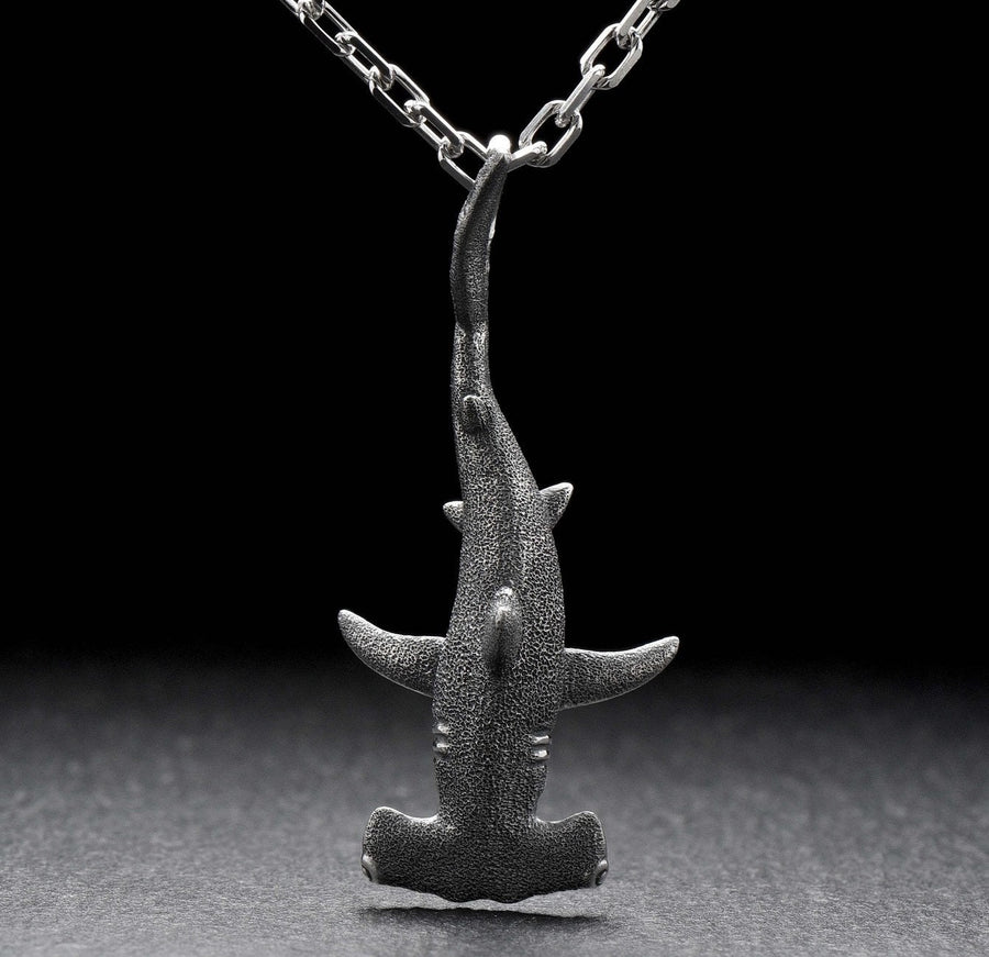 shark silver pendant	tooth necklace	Hammerhead Shark	animal pendant	animal jewelry	silver pendant	Silver necklace (etsy image id: 7181038828)