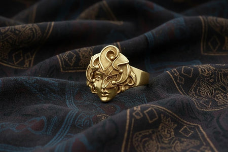 Harlequin Sterling Silver Ring: Theatrical Art Jewelry (etsy image id: 7260346765)