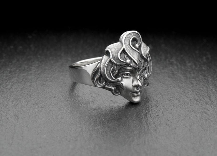 silver ring	silver	sterling silver ring	sterling silver	vintage	clown ring	Jester jewelry	anna greta eker	Arlecchino	Arlequin	ring Harlequin	Harlequin	gift (etsy image id: 4761573371)