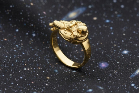 Sterling Silver Astronaut Donut Ring: Space Lover Jewelry (etsy image id: 7260374824)