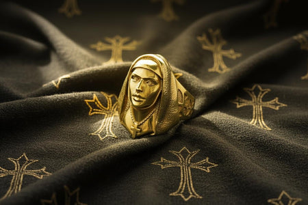 Sterling Silver Nun Ring: Handmade Gothic Votaress Jewelry