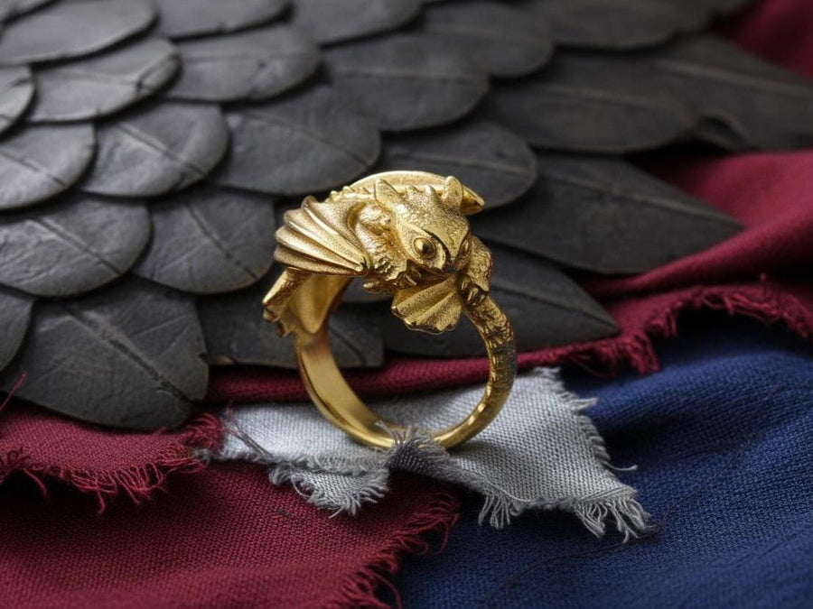 Sterling Silver Baby Dragon Ring: Gothic Fantasy Jewelry (etsy image id: 7147435065)