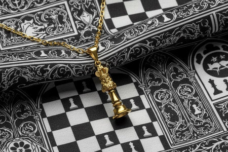 Sterling Silver Chess King Pendant, Handmade Gift for Chess Player (etsy image id: 7260994654)