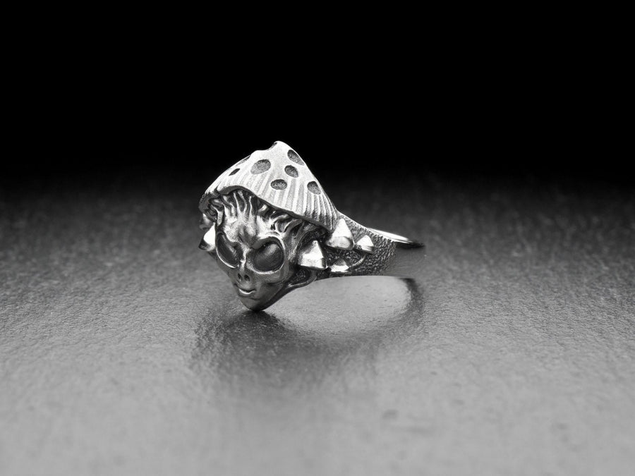 Sterling Silver Alien Mushroom Ring: Handmade Strange Jewelry (etsy image id: 7261383126)