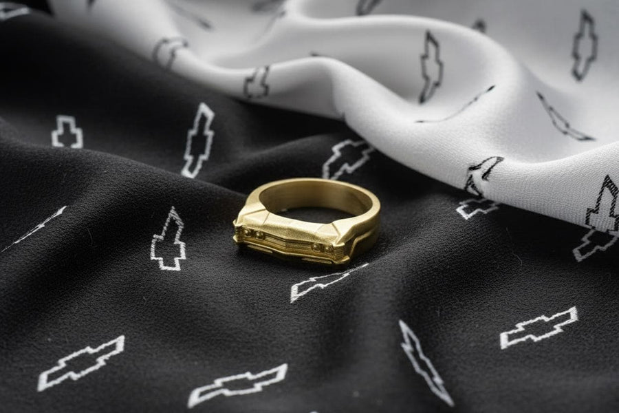 Sterling Silver Chevrolet Impala Ring: Handmade Car Jewelry (etsy image id: 7309126081)