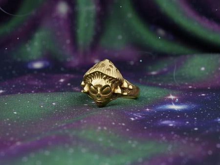 Sterling Silver Alien Mushroom Ring: Handmade Strange Jewelry (etsy image id: 7261383126)