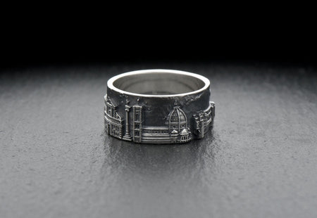 sterling silver ring	band ring	Florence cityscape	Florence skyline	Tuscany ring (etsy image id: 7261987072)