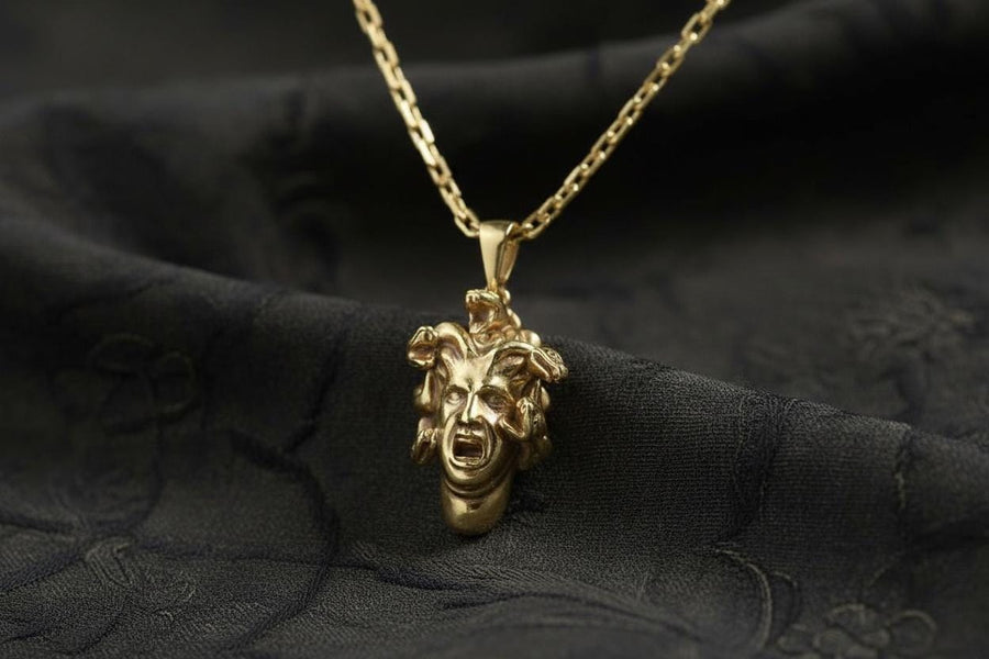 Sterling Silver Medusa Pendant: Greek Mythology Gorgon Necklace (etsy image id: 4927008376)