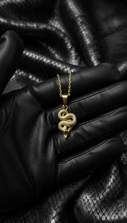 Oxidized Sterling Silver Snake Pendant: Gothic Serpent Jewelry (etsy image id: 7288612637)