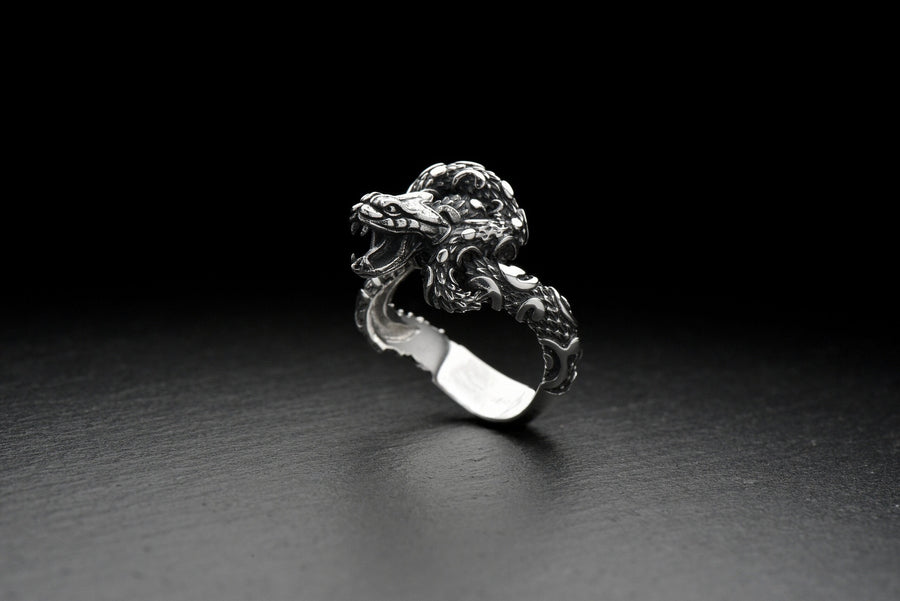 Handmade Sterling Silver Snake Ring: Animal Serpent Jewelry (etsy image id: 7308877243)