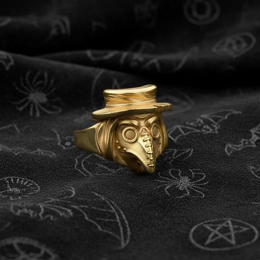 Sterling silver	silver ring	Halloween	Halloween ring	gift for her	gift for him	Plague Doctor