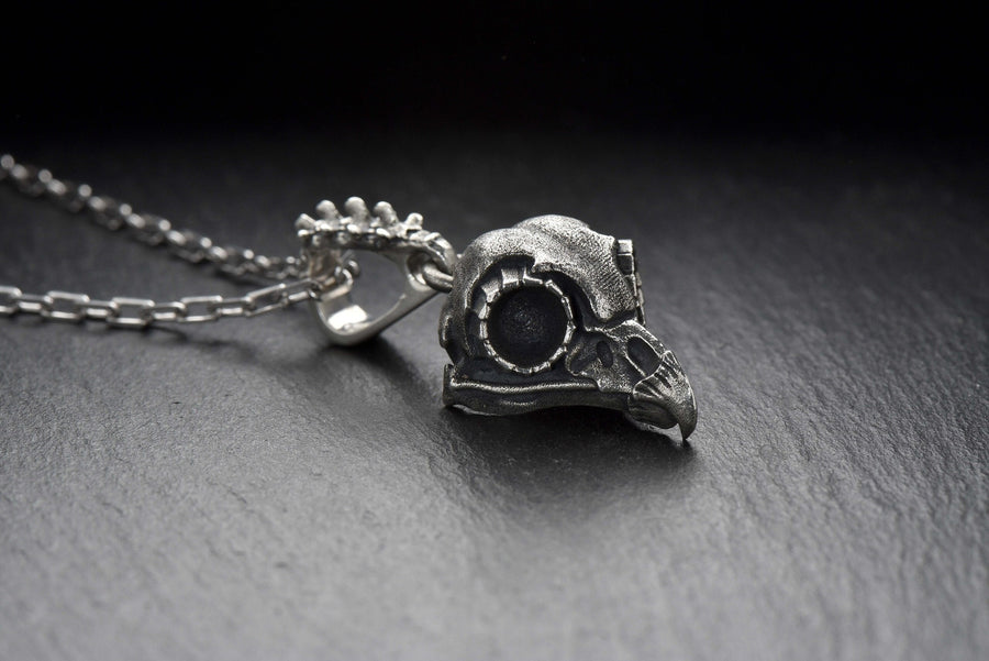 Sterling Silver Owl Skull Pendant: Gothic Handmade Jewelry (etsy image id: 7296712461)