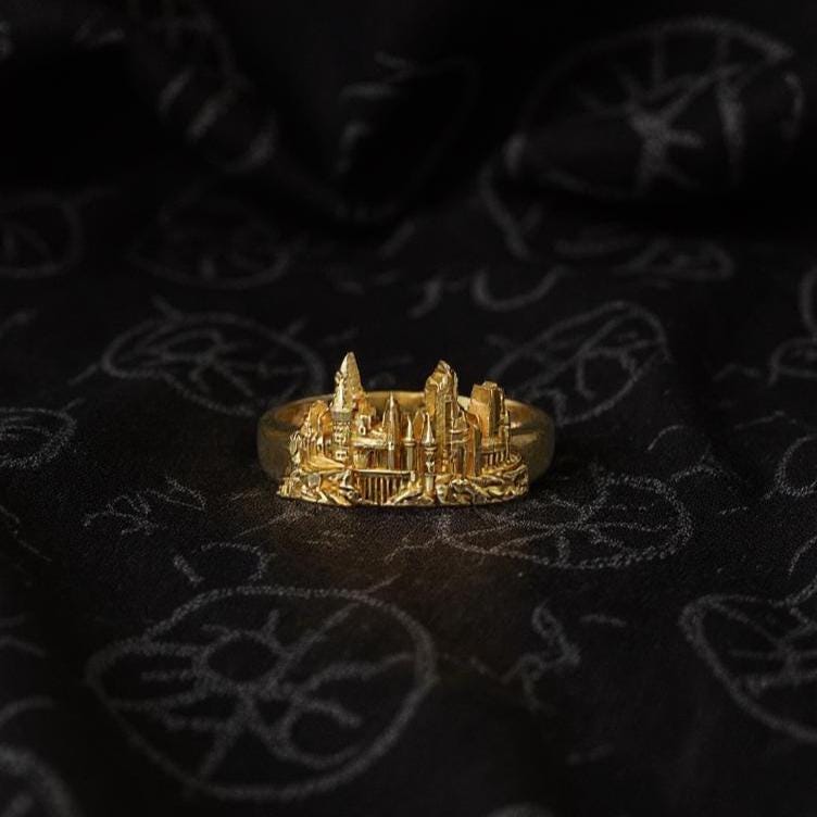 Magic Castle Sterling Silver Ring: Architect Fantasy Jewelry (etsy image id: 5048503328)