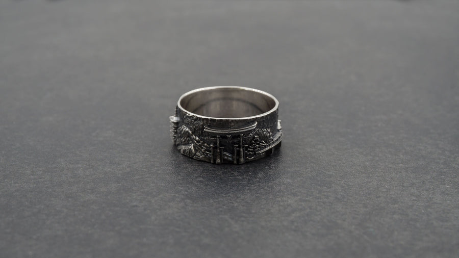 Japan ring	Samurai ring	Japan souvenir	Kawaii Ring	Tokyo Skyline	City ring	anniversary gift	artery jewelry	cityscape ring	Anime ring	sterling silver ring	Japan cityscape	Japan jewelry (etsy image id: 7309553697)