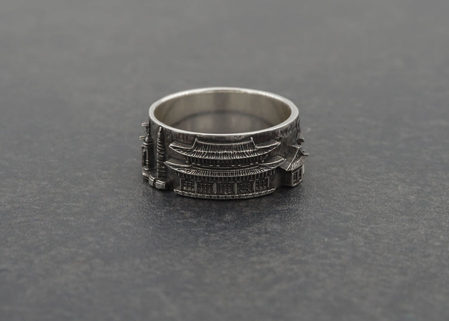 Seoul Cityscape ring, Korean city ring, Travel jewelry, Architecture design, South Korea skyline ring, Sterling silver ring (etsy image id: 4147643358)