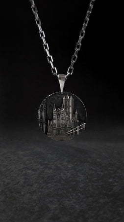 Sterling Silver Ghent Cathedral Pendant: Architect Jewelry Gift (etsy image id: 7315737692)