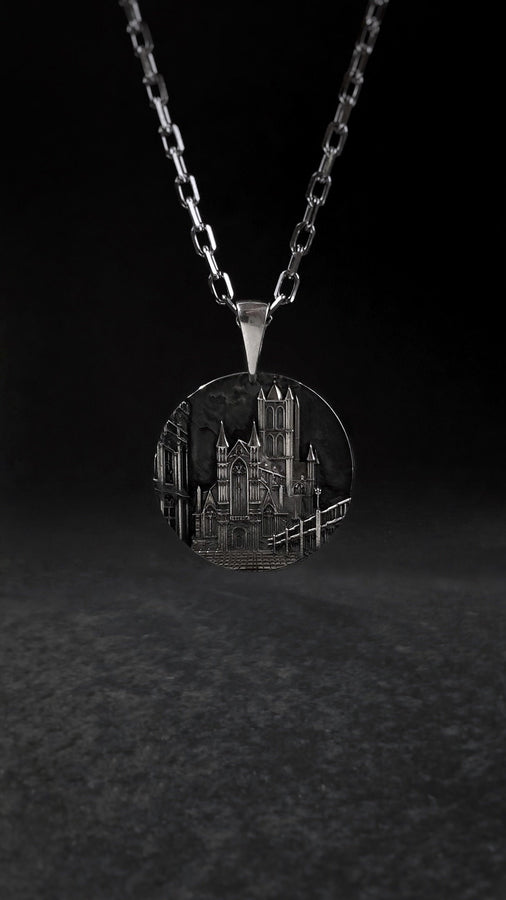 Sterling Silver Ghent Cathedral Pendant: Architect Jewelry Gift (etsy image id: 7315737692)