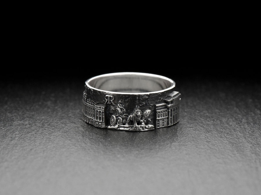 Sterling Silver Madrid Cityscape Ring: Handmade Spain Souvenir (etsy image id: 7322742003)