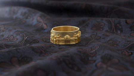 Oxidized Sterling Silver Berlin Skyline Ring: Germany Travel Jewelry (etsy image id: 7335692214)