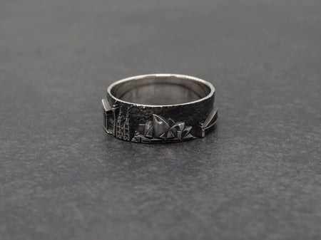 sterling silver ring	Bague australienne	Australischer Ring	Sidney-Ring	Anneau de Sidney	Sydney Opera (etsy image id: 7336436296)