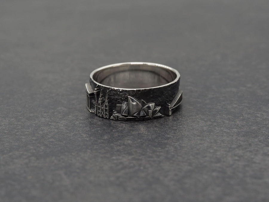 sterling silver ring	Bague australienne	Australischer Ring	Sidney-Ring	Anneau de Sidney	Sydney Opera (etsy image id: 7336436296)