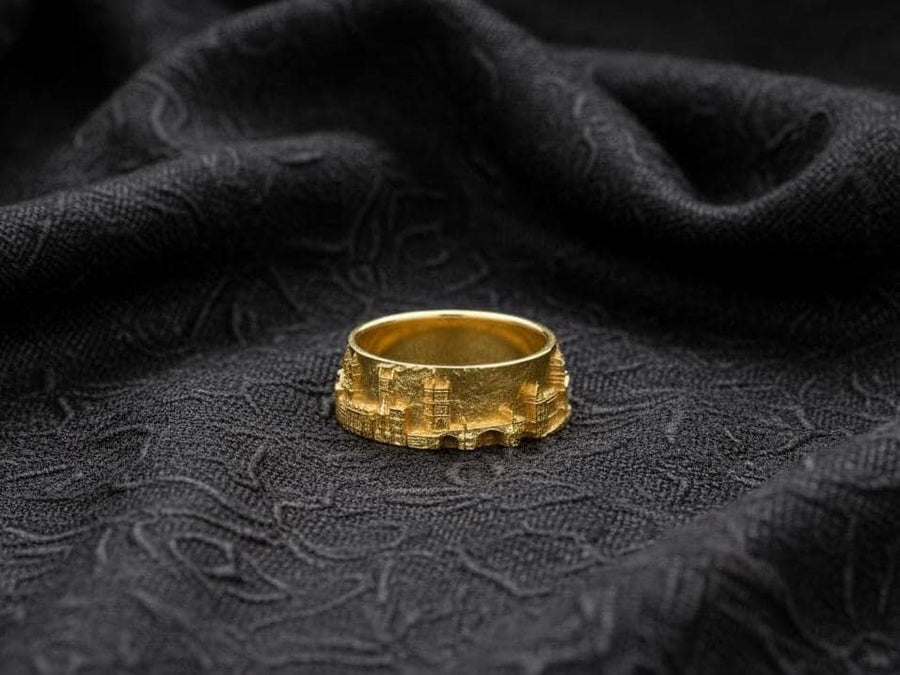 Prague is a city of beautiful landmarks. This ring features the iconic Prague castle, which is the centerpiece of the city and an important symbol. (etsy image id: 7336739032)