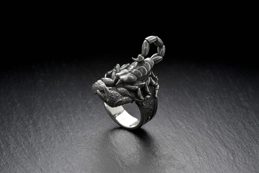 Handmade Sterling Silver Scorpion Ring: Gothic Insect Jewelry (etsy image id: 7339109184)