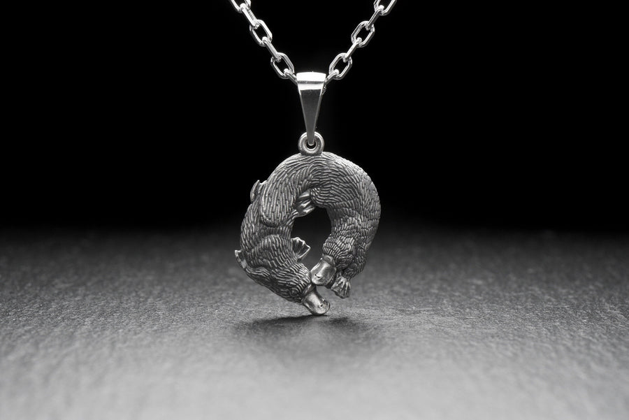 Sterling Silver Platypus Pendant: Handmade Animal Necklace (etsy image id: 7339256000)