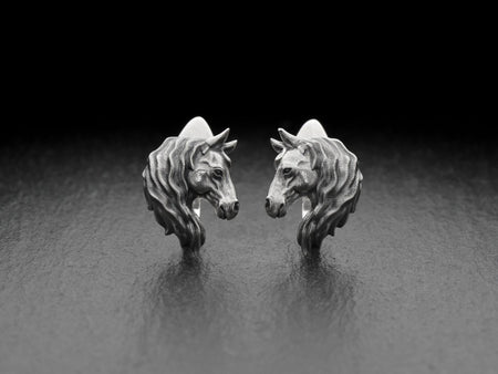 silver earrings	earrings	jewelry	gift	Sterling silver	animal earrings	animal jewelry	Horse Earrings	Horse	Horse lovers	Horse jewelry (etsy image id: 7339758378)
