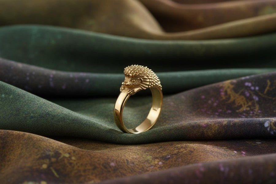 Sterling Silver Hedgehog Ring, Animal Ring, Handmade Animal Jewelry, Porcupine ring, Hedgehog Lovers Jewelry, Animal Lovers Gift (etsy image id: 7339942178)