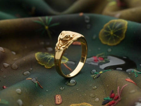 Sterling Silver Frog Ring: Handmade Animal Lover Jewelry (etsy image id: 7340283614)