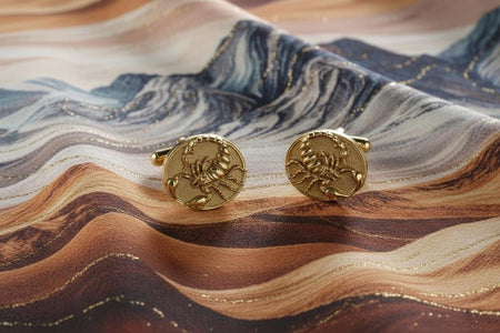 Sterling Silver Scorpion Cufflinks: Handmade Unusual Jewelry Gift (etsy image id: 7340359744)