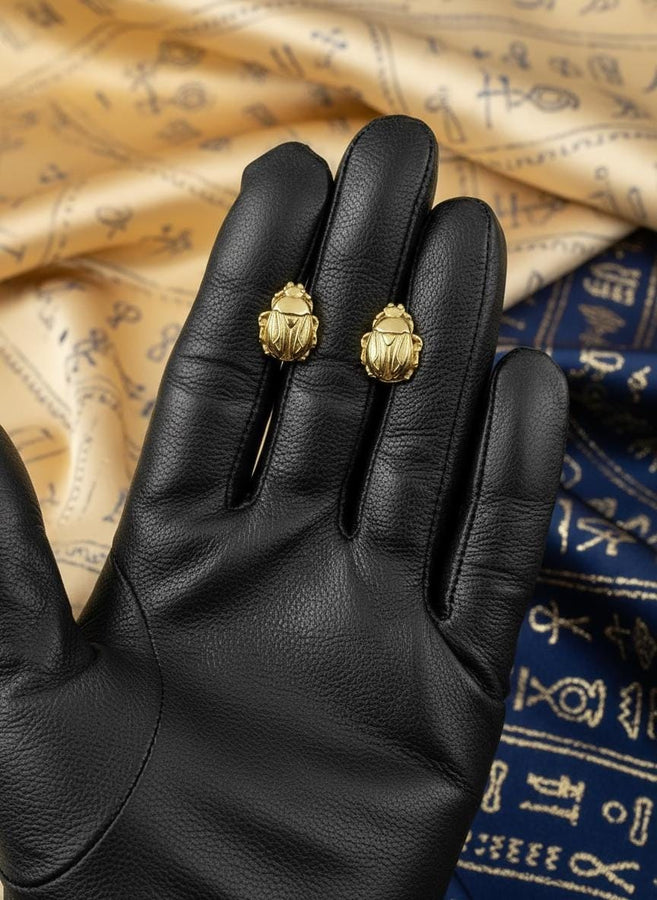 Handmade Sterling Silver Beetle Earrings: Insect Jewelry (etsy image id: 7388555389)