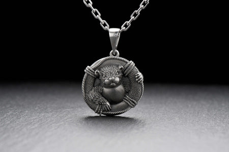 Silver pendant	Otter jewelry	Otter necklace	otter lovers	otter silver pendant	otter pendant	sea otter	sea otter pendant	otter gift	marine life jewelry	ocean lover gift	smiling otter	lover otter necklace (etsy image id: 7346572922)