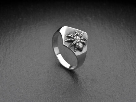 Sterling Silver Tarantula Signet Ring: Handmade Spider Jewelry (etsy image id: 7346762206)
