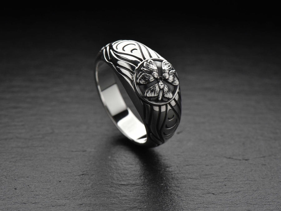 Sterling Silver Moth Ring: Handmade Insect Jewelry, Nature Gift (etsy image id: 7346785280)